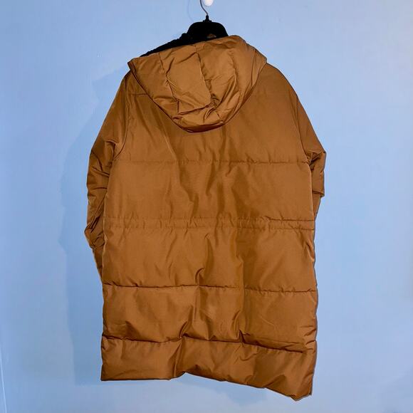NWOT EVERLANE ReNew Long Puffer Chestnut L - Picture 3 of 8